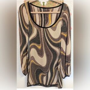 Bebe gorgeous Graphic metallic Dress